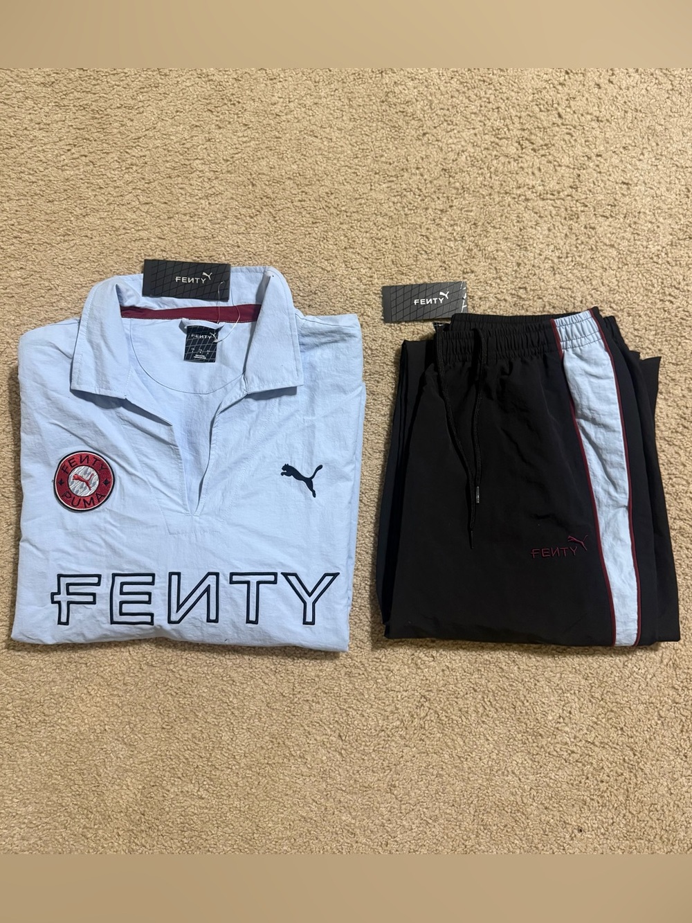 PUMA Fenty X  Relaxed Tracksuit Jacket & Pants Set Unisex Nylon Woven New Sz L